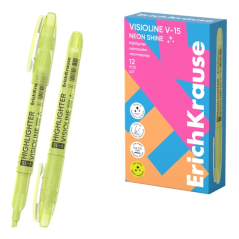 surligneur jaune ErichKrause pointe biseautée