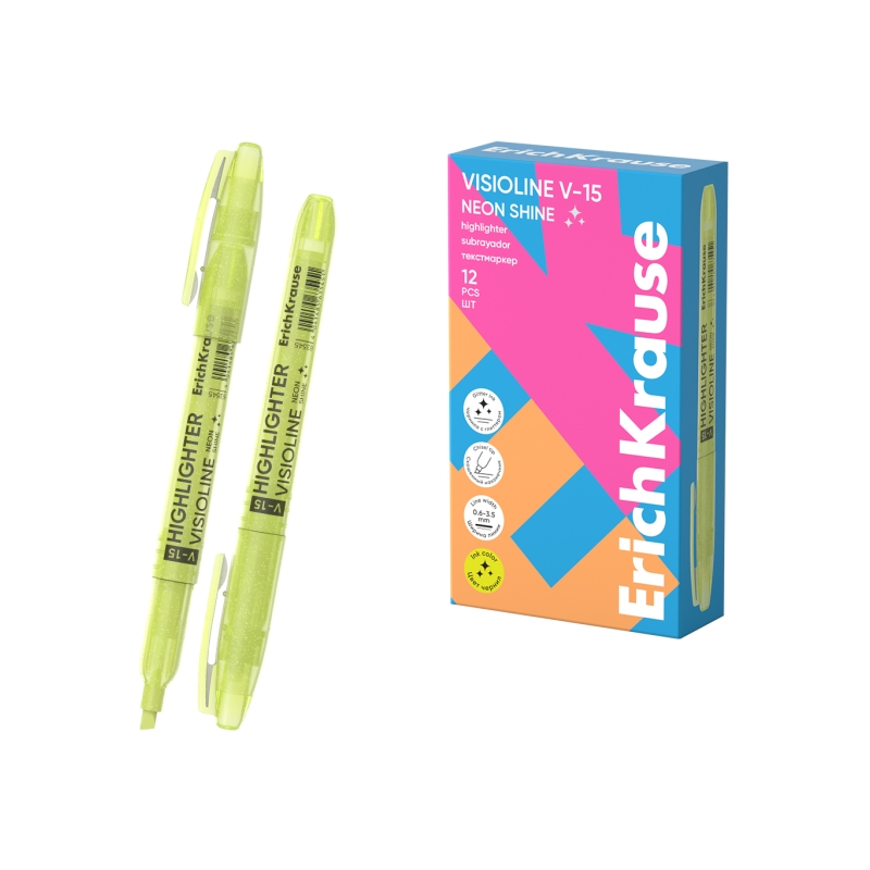 Surligneur ErichKrause Visioline V-15 Jaune Pointe Biseautée