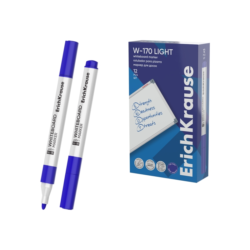 Marqueur effaçable tableau blanc ErichKrause W-170 bleu