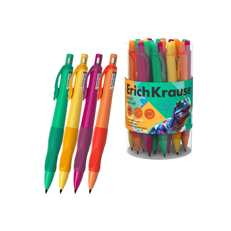 Porte-mine ErichKrause Kiddy Dino Art 2,0 mm assortis