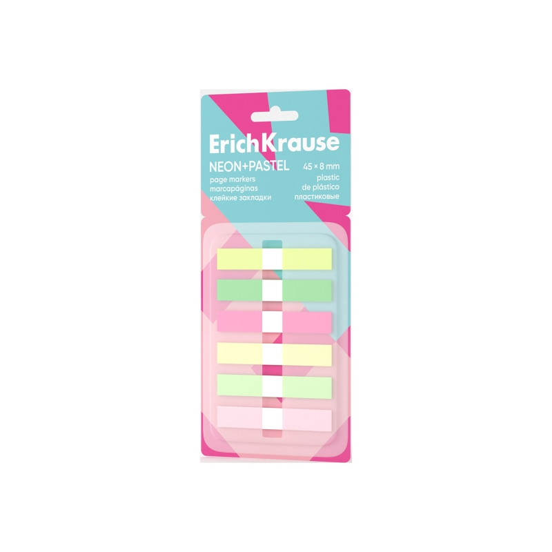 ErichKrause 6 blocs 20 marque-pages repositionnables couleurs assorties