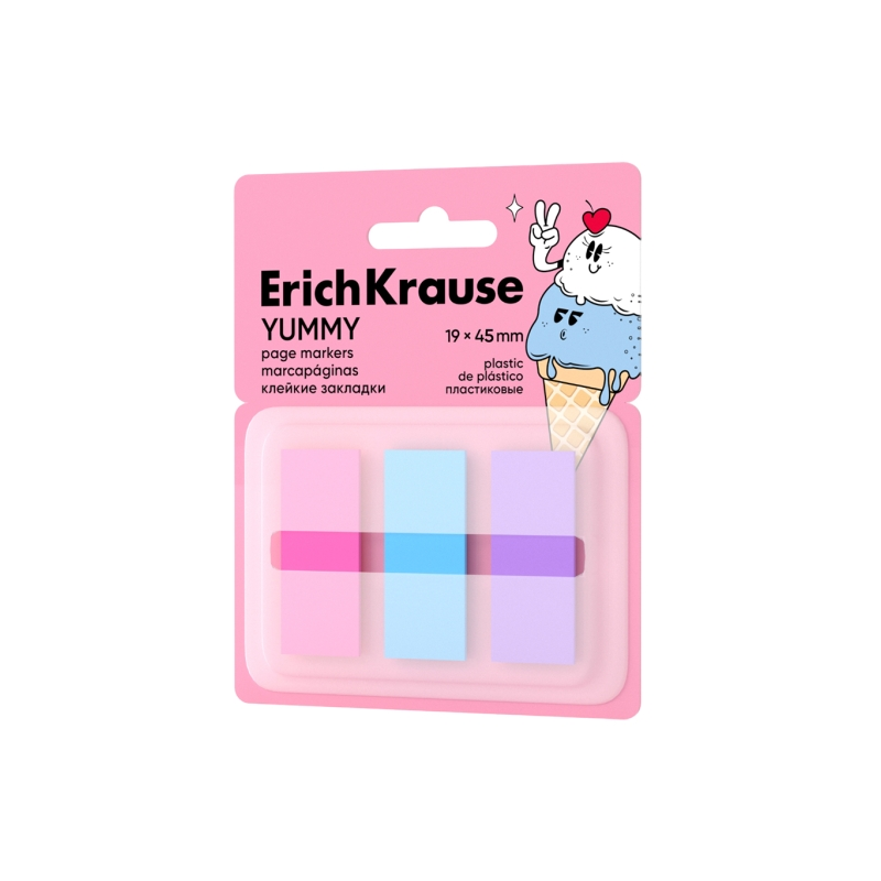 Marque-pages repositionnables ErichKrause Yummy 3x20 couleurs Marque-pages repositionnables ErichKrause Yummy 3x20 couleurs
