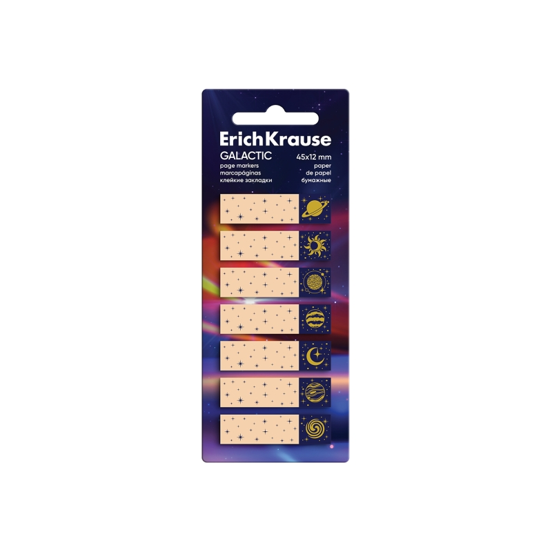 ErichKrause Galactic 7 blocs de 20 marque-pages assortis