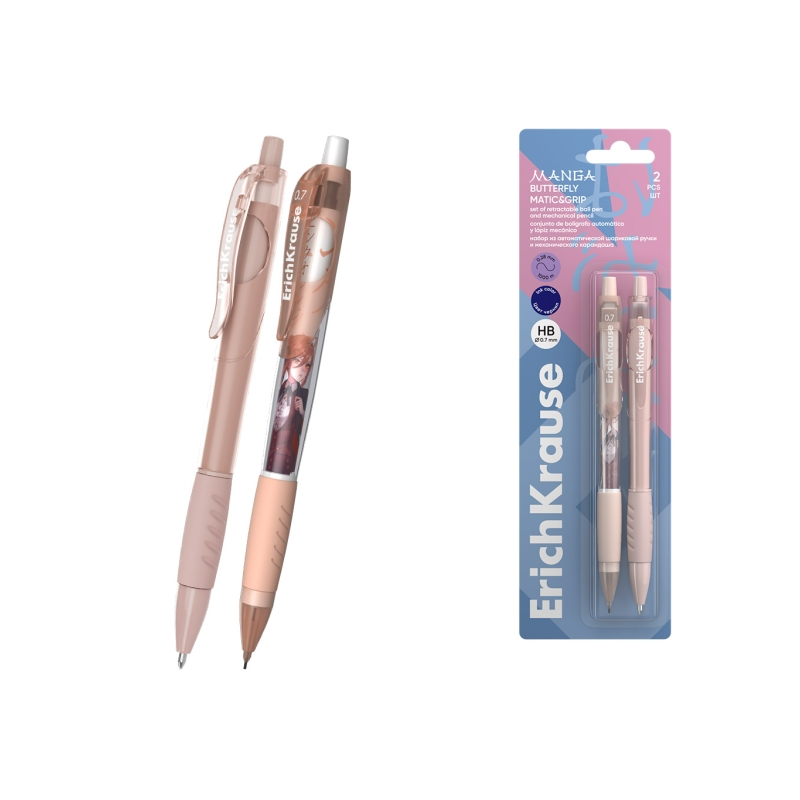ErichKrause Matic Grip stylo bille et porte-mines bleu 0,7mm