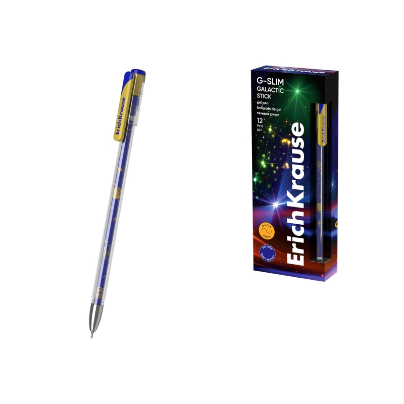 Stylo gel bleu 0,5 mm résistant à l'eau ErichKrause G-Slim