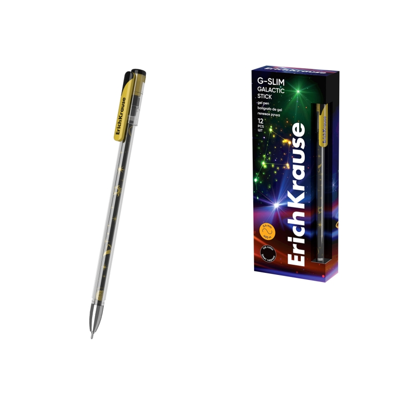 Stylo gel noir 0,5 mm résistant à l'eau ErichKrause G-Slim Stylo gel noir 0,5 mm résistant à l'eau ErichKrause G-Slim