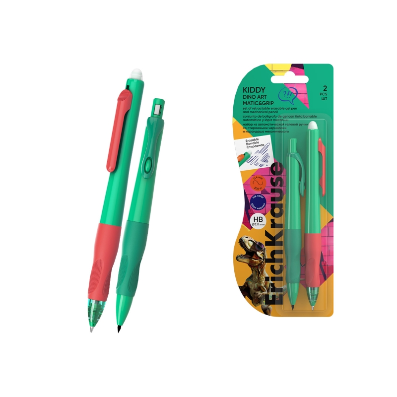 ErichKrause Kiddy Dino Art Pack stylo effaçable bleu ErichKrause Kiddy Dino Art Pack stylo effaçable bleu