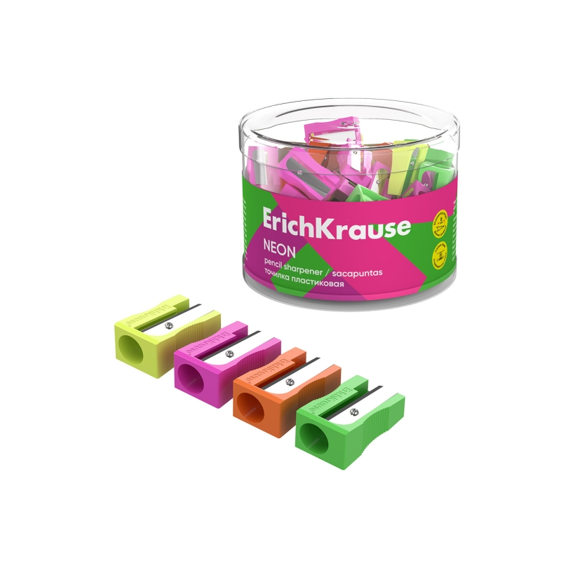 Taille-crayon plastique 8 mm ErichKrause EasySharp couleurs assorties