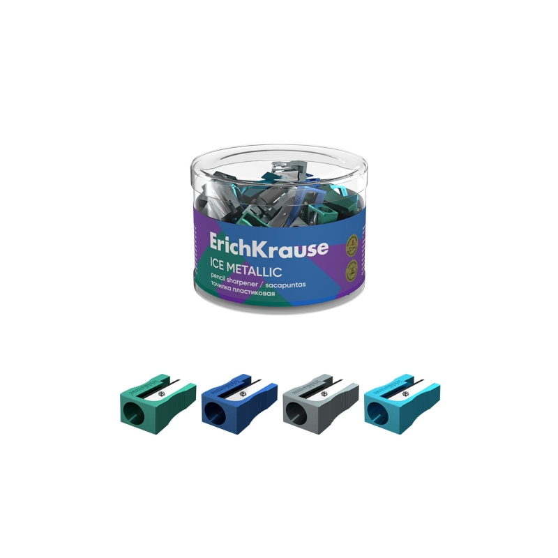 Taille-crayons plastique ErichKrause EasySharp Ice assortis 8 mm