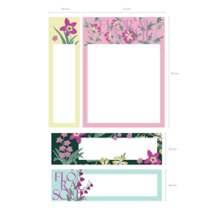 ErichKrause Floral Soul 4 blocs de 20 marque-pages assortis