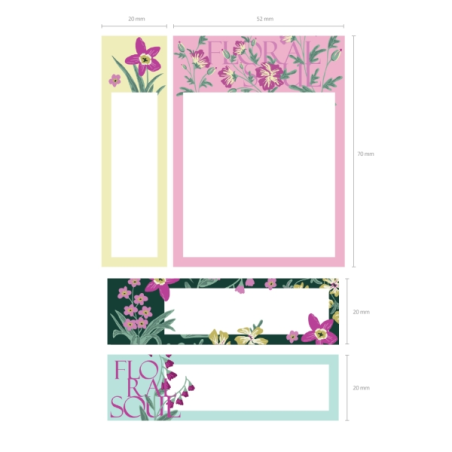 ErichKrause Floral Soul 4 blocs de 20 marque-pages assortis
