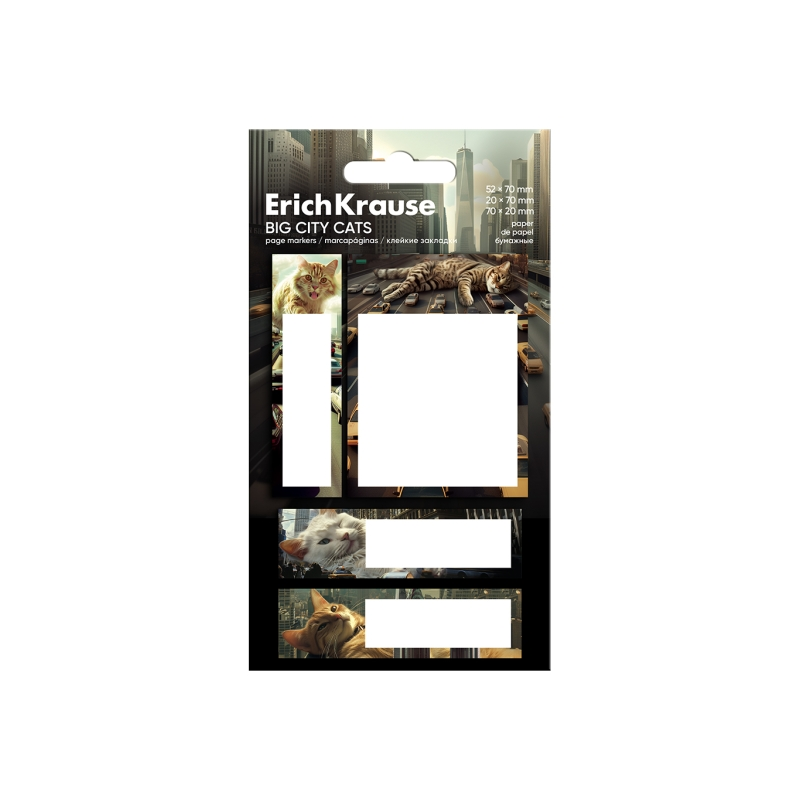 ErichKrause marque-pages Chats de la grande ville assortis 20 pièces