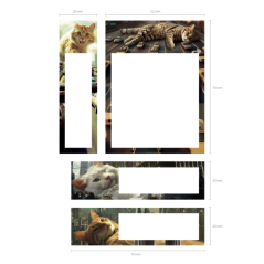 ErichKrause marque-pages Chats de la grande ville assortis 20 pièces