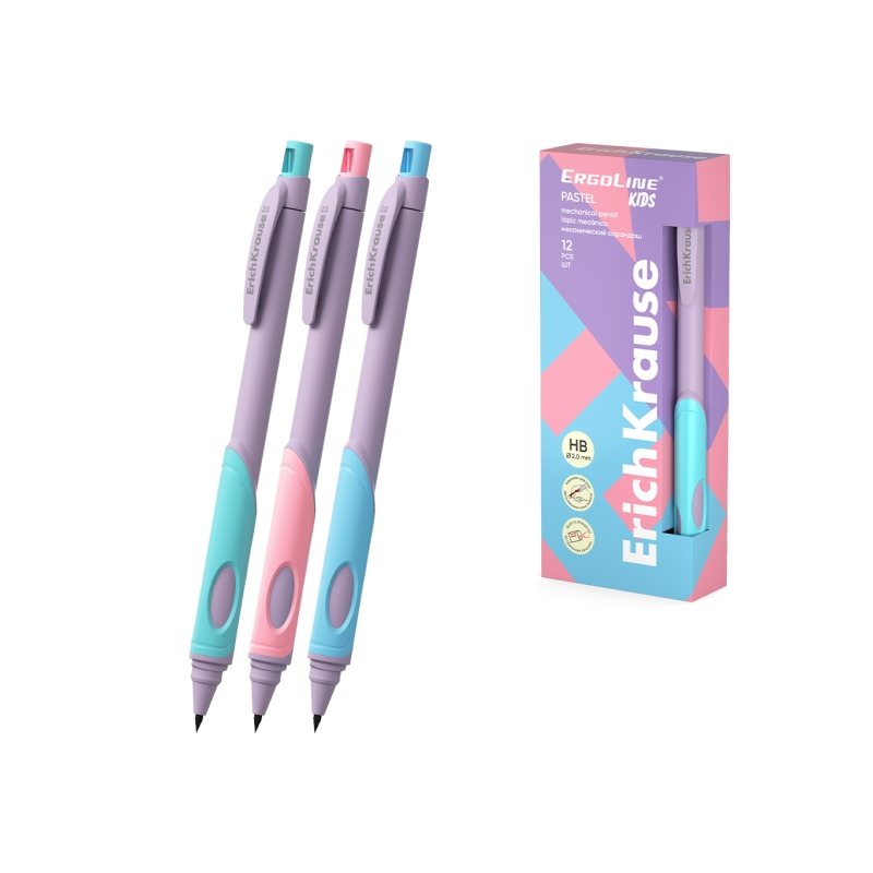 Portemine ErichKrause ErgoLine Kids 2,0 mm HB assortis