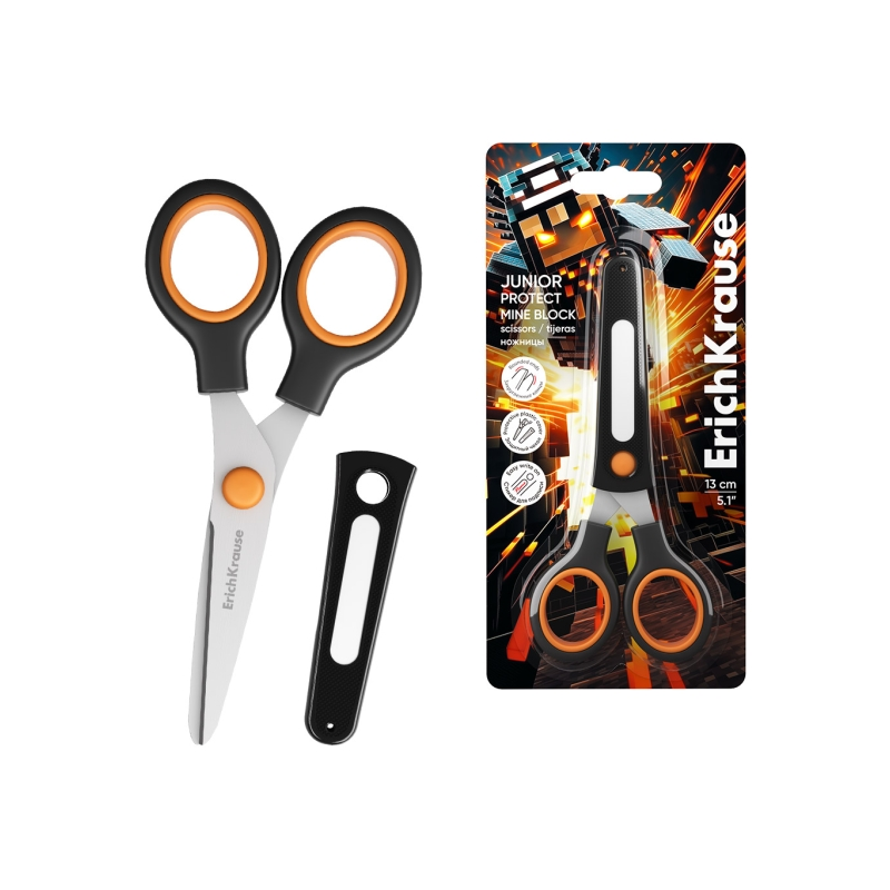 Ciseaux ErichKrause Junior Protect 13 cm noir