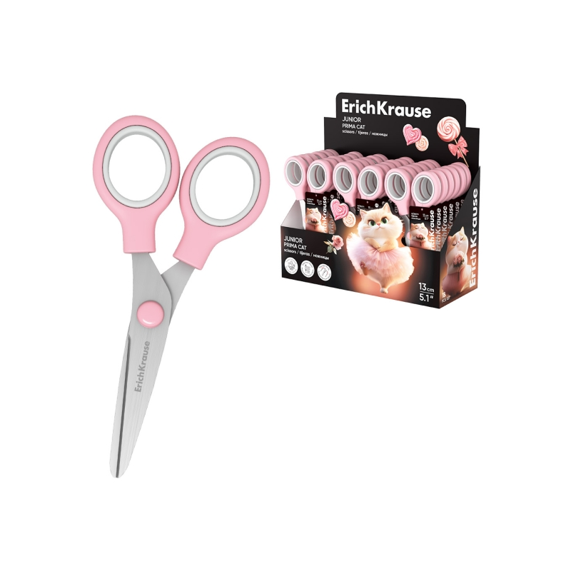 Ciseaux ErichKrause Junior Prima Chat 13 cm rose