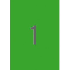 ✅ Apli Permanent Green Labels 210,0 x 297,0 mm 20 Feuilles couleur vert en stock