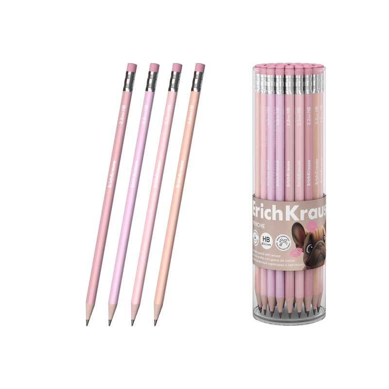 Crayon graphite ErichKrause HB triangulaire avec gomme Crayon graphite ErichKrause HB triangulaire avec gomme