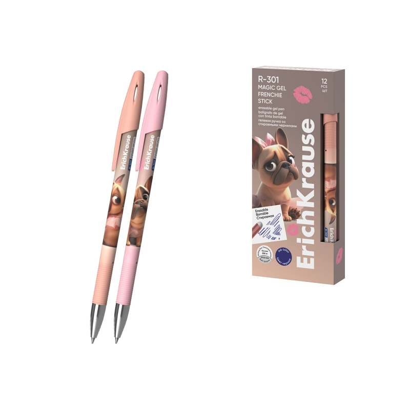 Stylo gel effaçable bleu 0,4 mm ErichKrause R-301