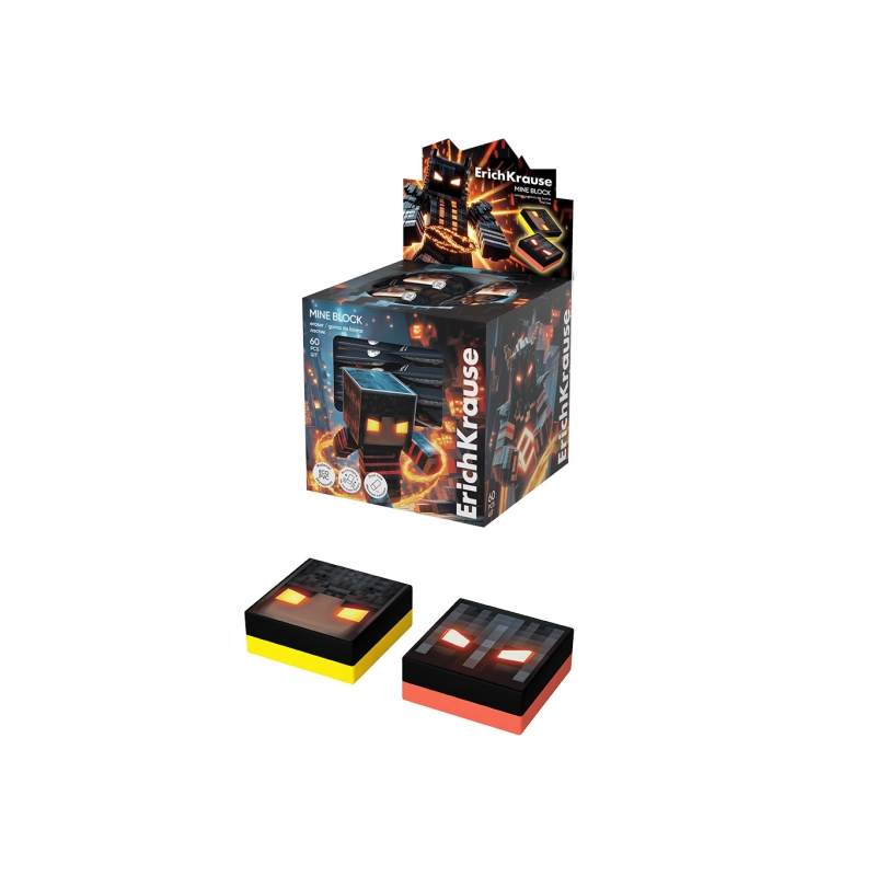 Gomme à effacer ErichKrause PVC écologique assortie x60
