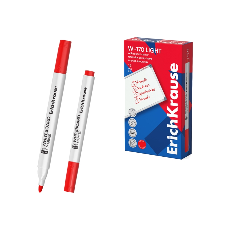 Marqueur tableau blanc ErichKrause W-170 rouge 2,5 mm