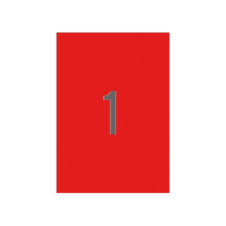 ✅ Apli Étiquettes permanentes rouges 210,0 x 297,0 mm 20 feuilles couleur rouge en stock