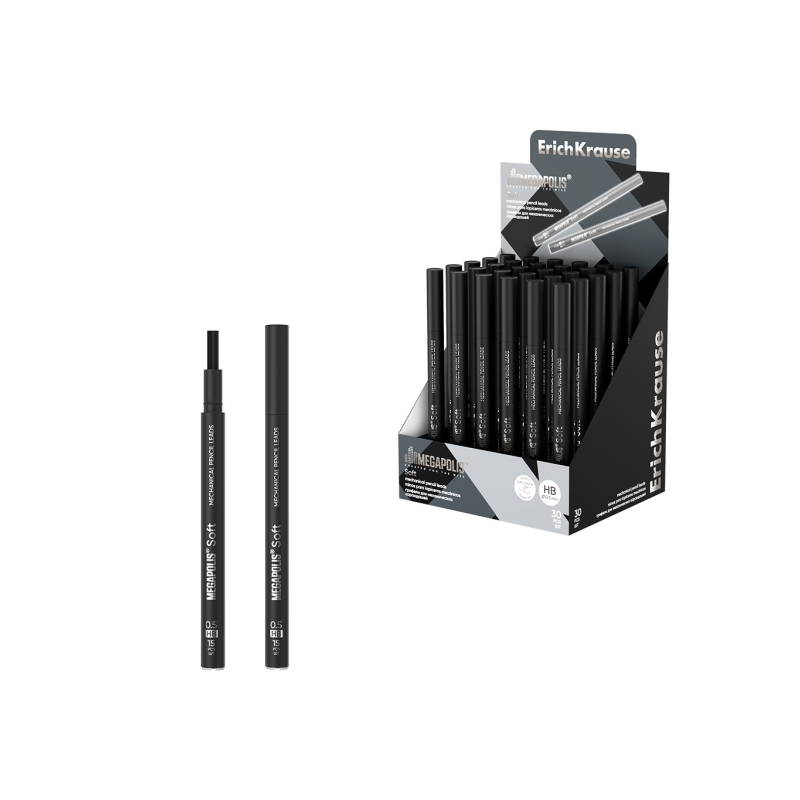 ErichKrause MEGAPOLIS mines HB 0,5 mm assorties x30 packs