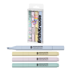 surligneurs pastels ErichKrause quatre couleurs