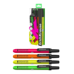surligneurs rétractables ErichKrause couleurs assorties