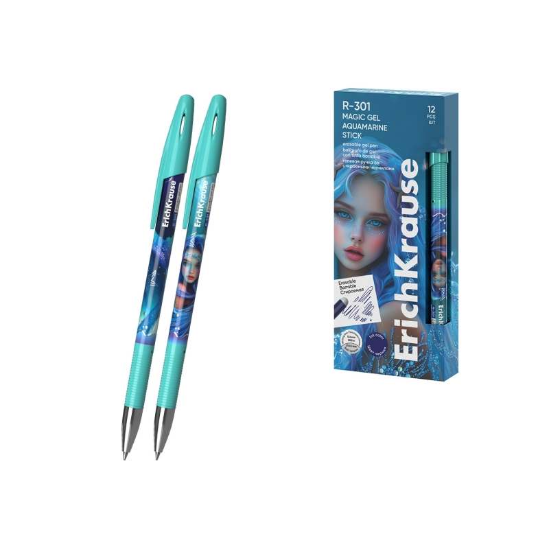 Stylo gel effaçable bleu 0,4 mm ErichKrause R-301 Stylo gel effaçable bleu 0,4 mm ErichKrause R-301