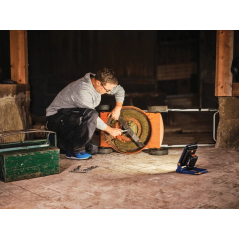 projecteur LED portable bleu noir