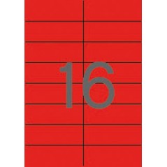 ✅ Apli Étiquettes permanentes rouges 105,0 x 37,0 mm 20 feuilles couleur rouge en stock