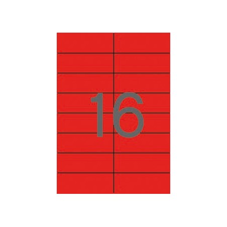 ✅ Apli Étiquettes permanentes rouges 105,0 x 37,0 mm 20 feuilles couleur rouge en stock