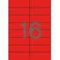 Apli Étiquettes permanentes rouges 105,0 x 37,0 mm 20 feuilles