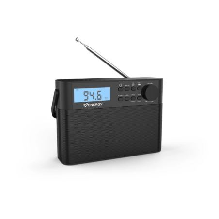 Radio portable FM Energy Sistem noire double alarme