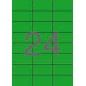 Apli Permanent Green Labels 70,0 x 37,0 mm 20 Feuilles