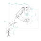 Support de bureau Tooq DB1340TNR-B pour moniteur 13-34" aluminium