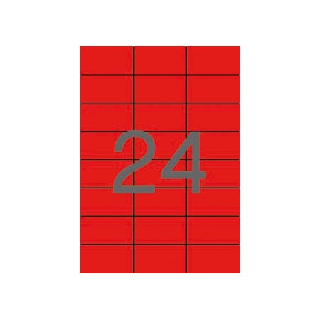 ✅ Apli Étiquettes permanentes rouges 70,0 x 37,0 mm 20 feuilles couleur rouge en stock