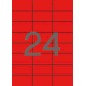 Apli Étiquettes permanentes rouges 70,0 x 37,0 mm 20 feuilles