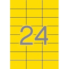✅ Apli Étiquettes permanentes jaunes 70,0 x 37,0 mm 20 feuilles couleur jaune en stock