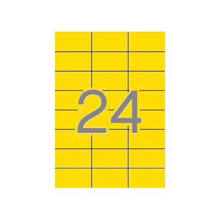✅ Apli Étiquettes permanentes jaunes 70,0 x 37,0 mm 20 feuilles couleur jaune en stock