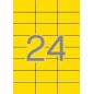 Apli Étiquettes permanentes jaunes 70,0 x 37,0 mm 20 feuilles
