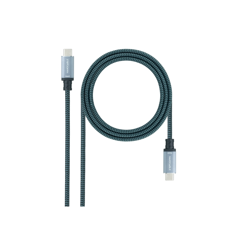 Câble USB-C 3m 20Gbps 100W 5A Vidéo 4K Thunderbolt 3 Gris Noir Câble USB-C 3m 20Gbps 100W 5A Vidéo 4K Thunderbolt 3 Gris Noir