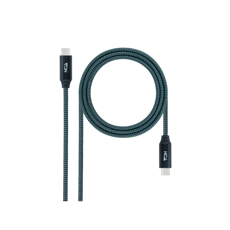 Nanocable Câble USB-C 1m 20Gbps 100W 5A Vidéo 4K Gris Noir