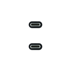 câble USB-C gris noir