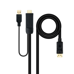 câble HDMI vers DisplayPort noir