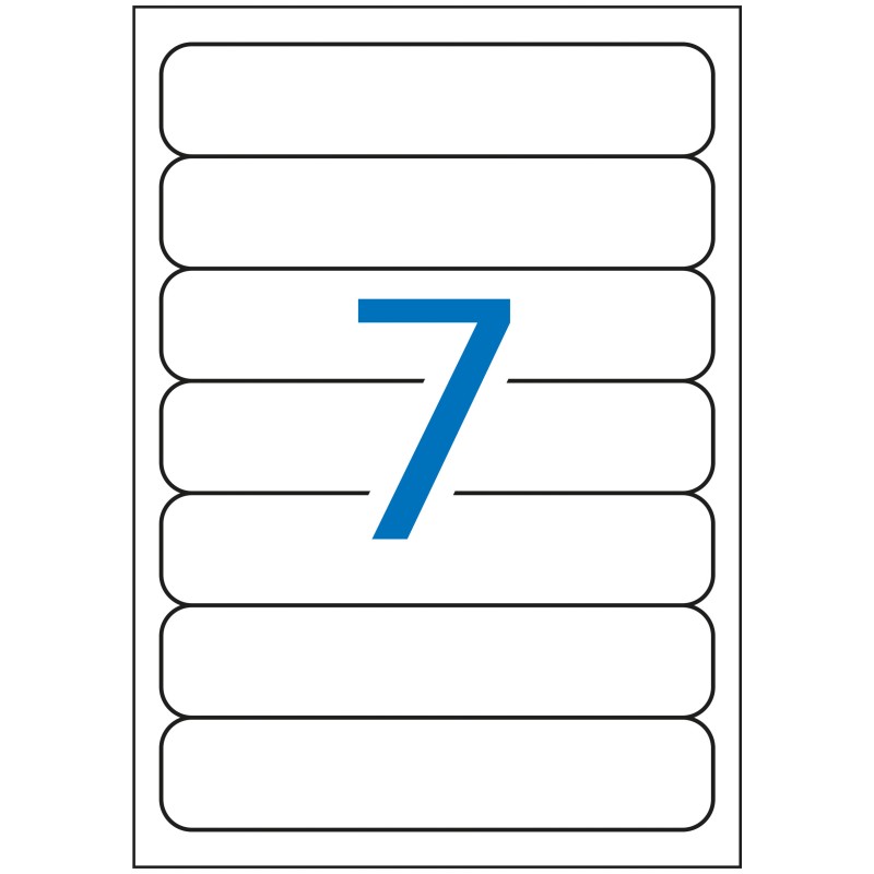 Apli Étiquettes Blanches pour Classeur 190.0 x 38.0mm 25 Feuilles