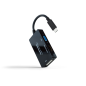Convertisseur Nanocable USB-C vers HDMI DVI VGA 4K Noir Convertisseur Nanocable USB-C vers HDMI DVI VGA 4K Noir