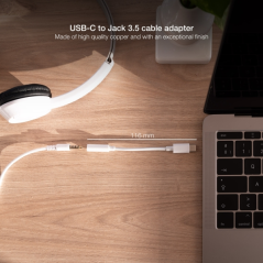 adaptateur USB-C jack blanc