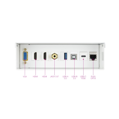 Boîtier de connexion multimédia VGA HDMI USB RJ45 blanc